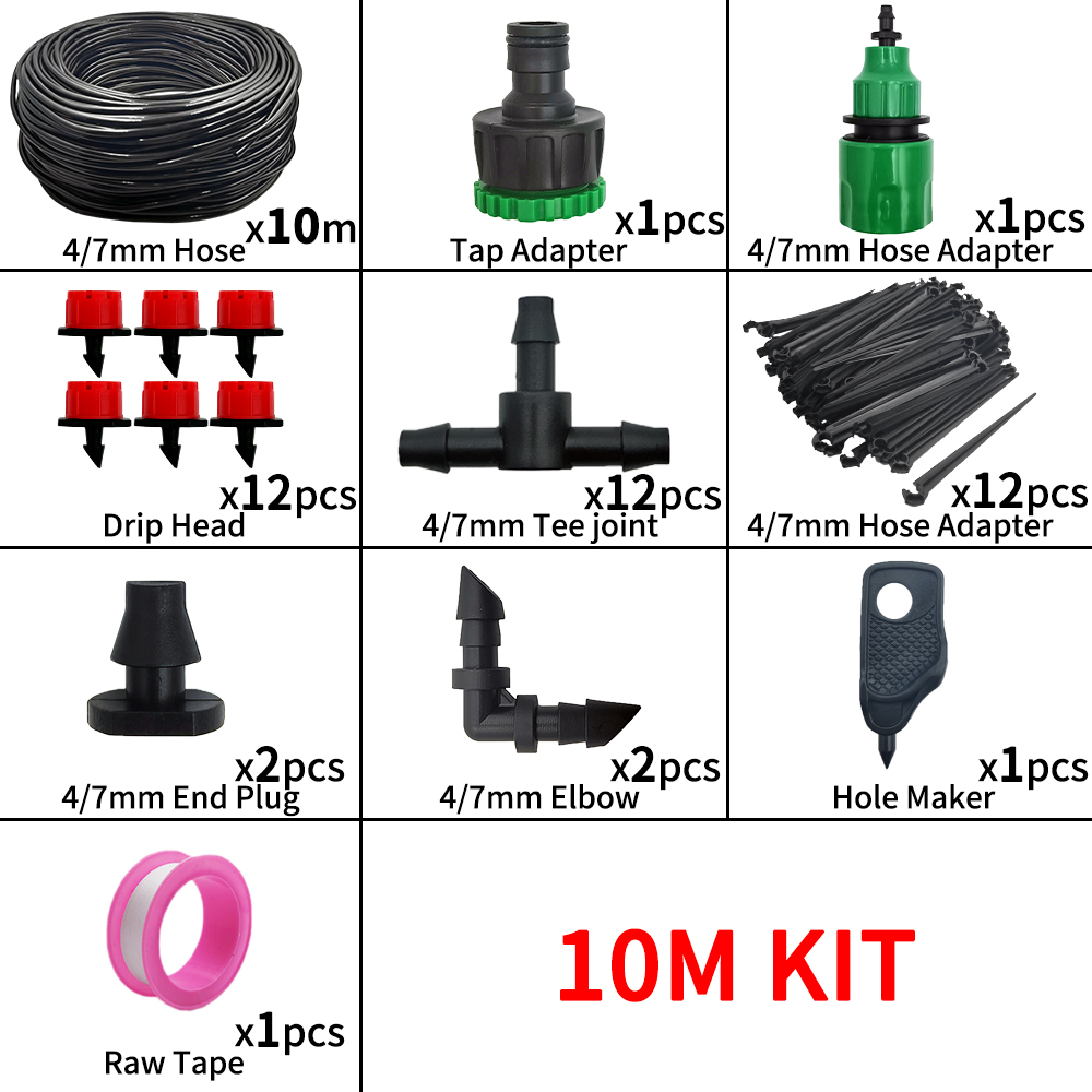5m-60m dryppvanningssystemer plantevanningssett vanningssett justerbare dryppere for vanning mikrohagevanningssystem: Gul