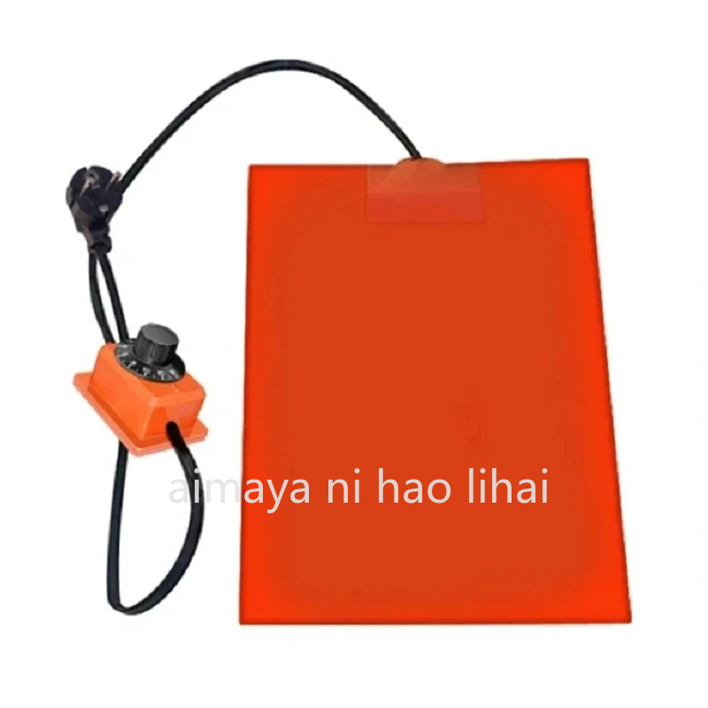 110v/220v flexible silicone rubber heating mats, electric heating plate, self-adhesive heating mat with temperature controller and thermostat