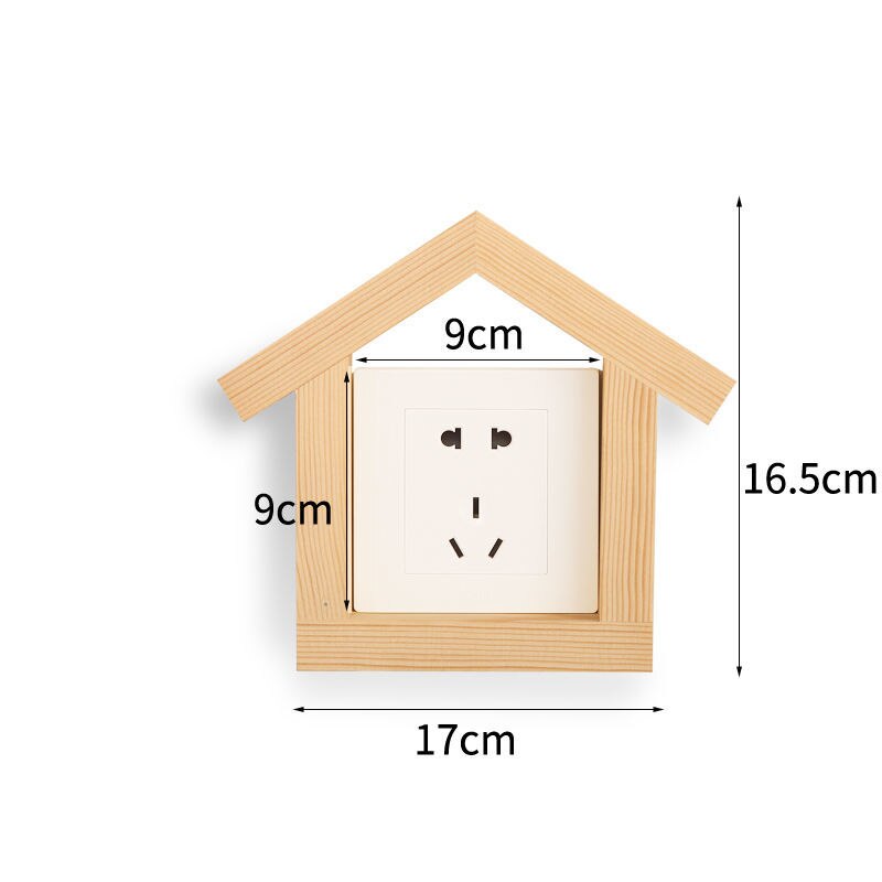 Wooden Switch Sticker Room Wall Stickers Decor Switch Stickers Room with Key Bracket Socket Panel Protection Cover: Switch Stickers C
