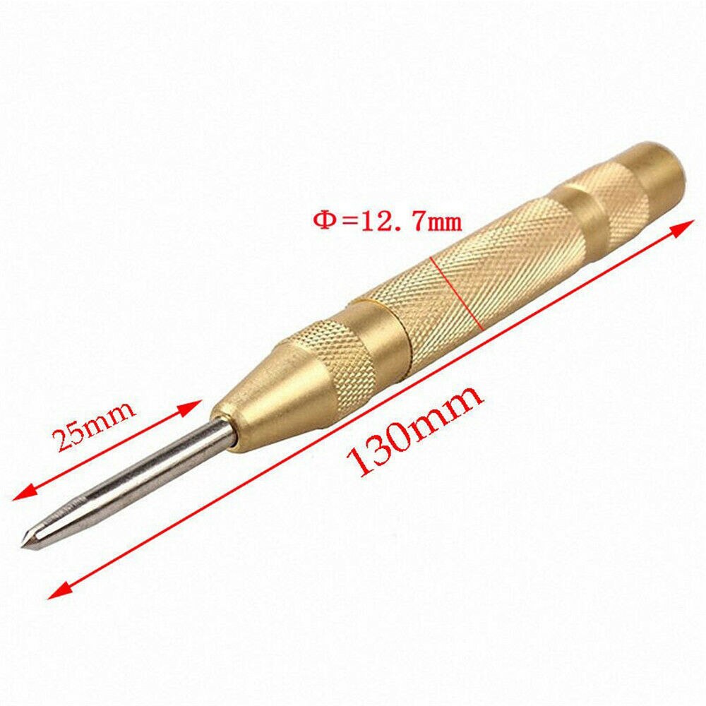 5 Inch Automatic Center Pin Punch Spring Loaded Marking Starting Holes Tool Wood Press Dent Marker Woodwork Tool Drill Bit