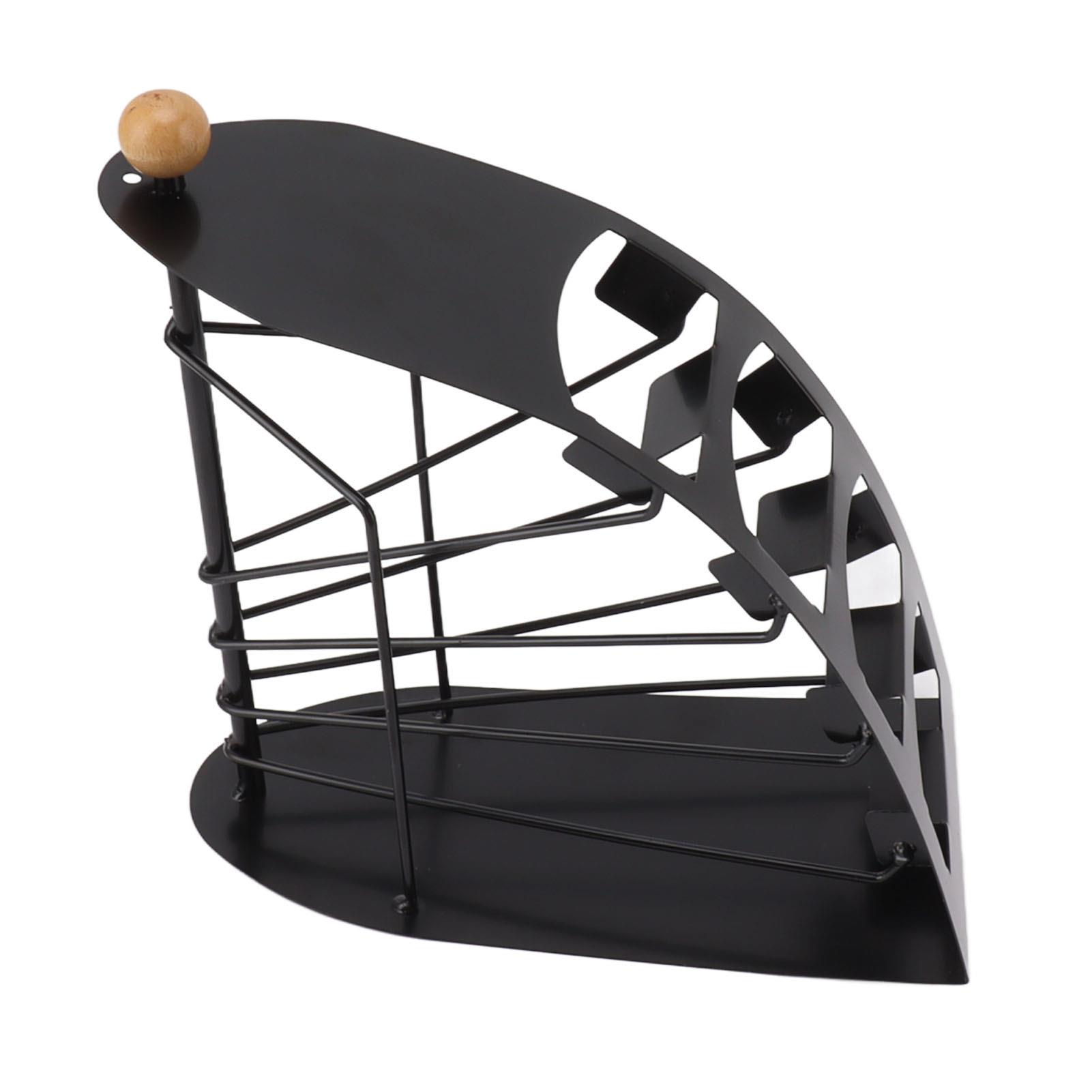 Compact Remote Control Organizer Box with 4 Compartments - Stylish Curved Storage Rack for home