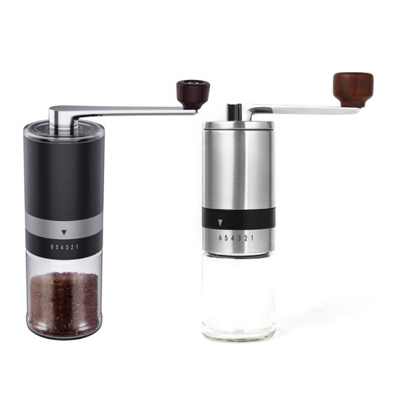 6-level Manual Coffee Grinder Portable Hand Grinder Mill Adjustable Grinding Machine Home Office Coffeeware
