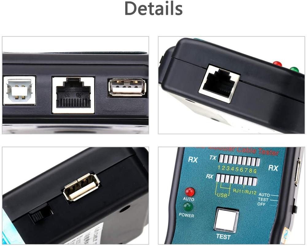 CT-168 Multi-Modular Cable testerRJ45 ， RJ11/12 ，USB Ethernet Cable LAN USB Tester