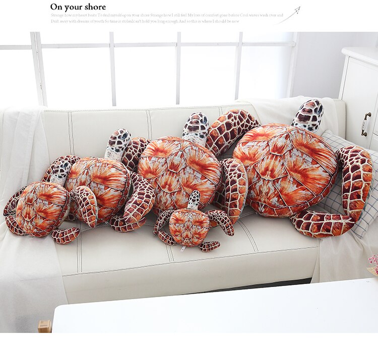 Peluche tortue douce, animaux en peluche, adorables poupées océaniques, coussin pour enfants, oreiller en peluche mignon de dessin animé