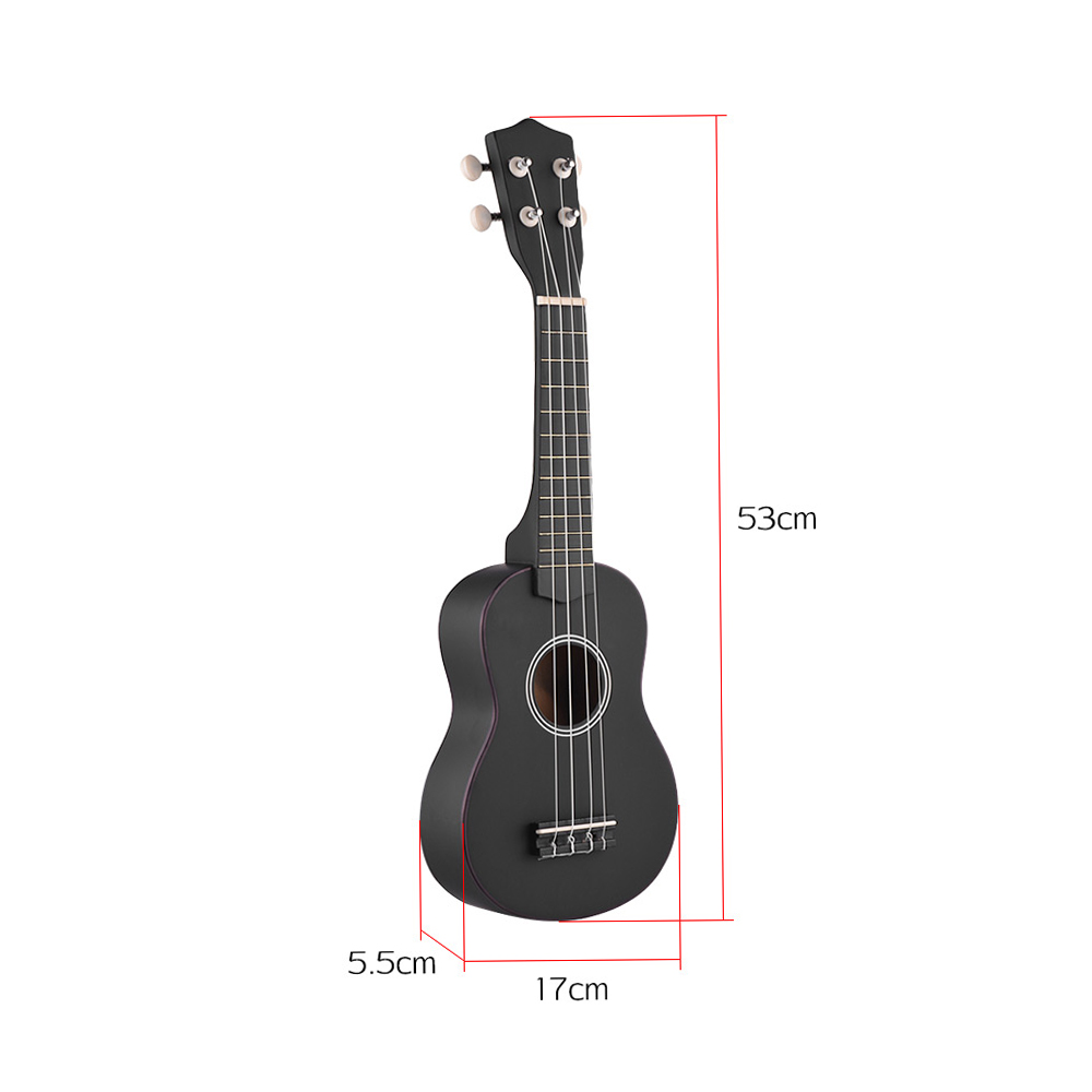 Ukelele Soprano acústico de 21 pulgadas, Kit de Ukelele de tilo de 21 pulgadas y Bolsa, correa de cuerdas, sintonizador, instrumento Musical