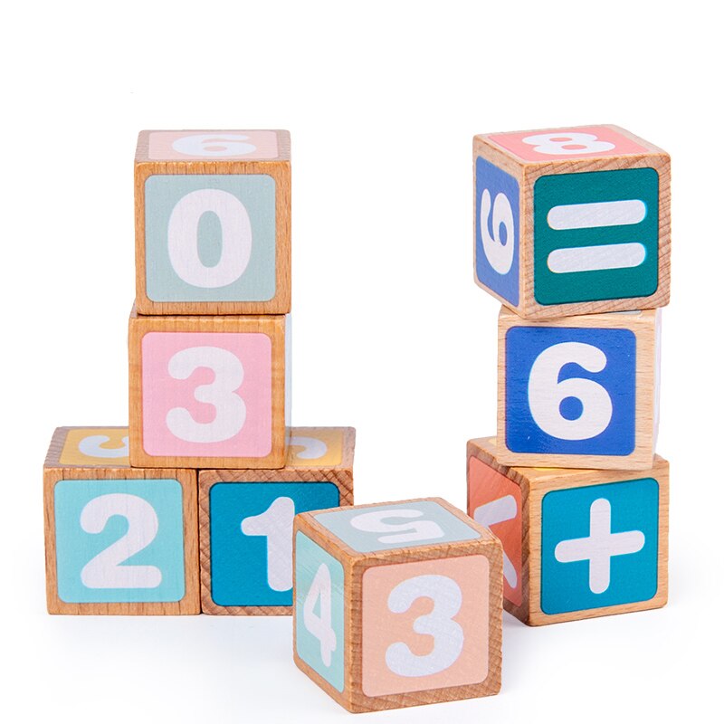 WEMMICKS Children Mathematics Arithmetic Block Set Number Cards Learning Game Math Arithmetic Teaching Aids For Toddler