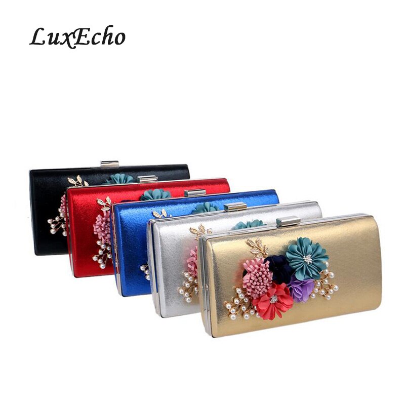 LuxEcho Flap small Evening bags women's bags Day Clutches Golden/Silver handbags Bride Wedding purse