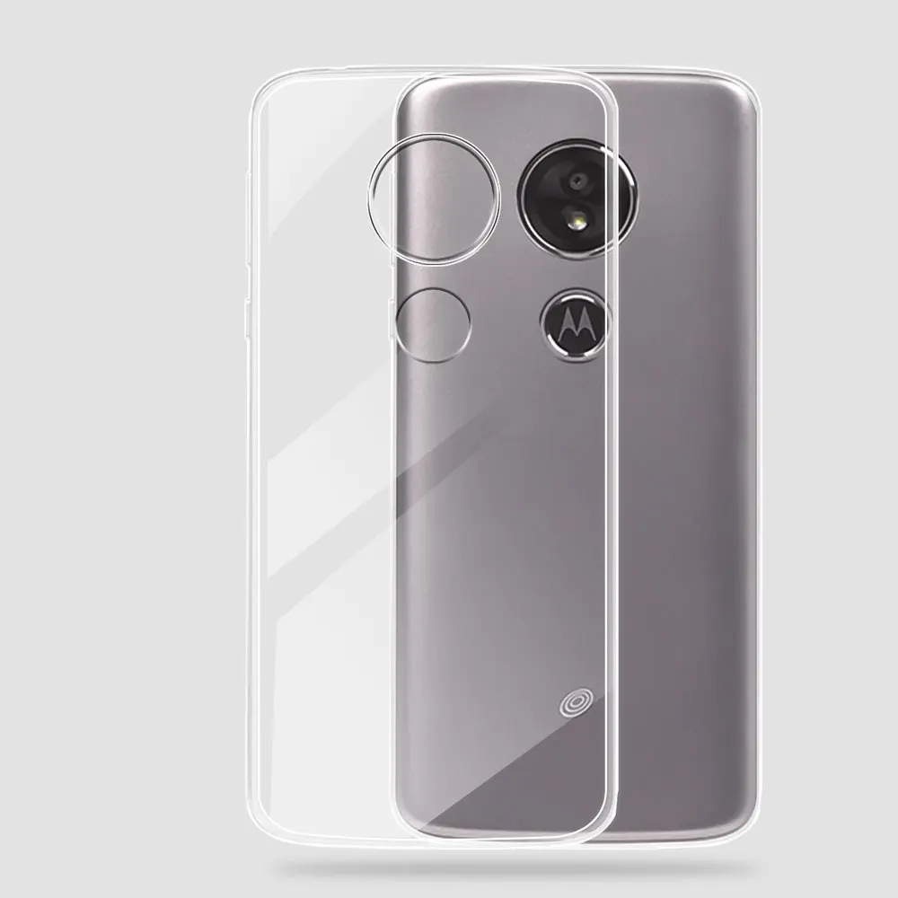 Para Motorola Moto G6 Play Funda de silicona transparente suave TPU Funda para Moto G6 Plus Funda protectora de teléfono para Moto G6 /Moto G7 Power Funda