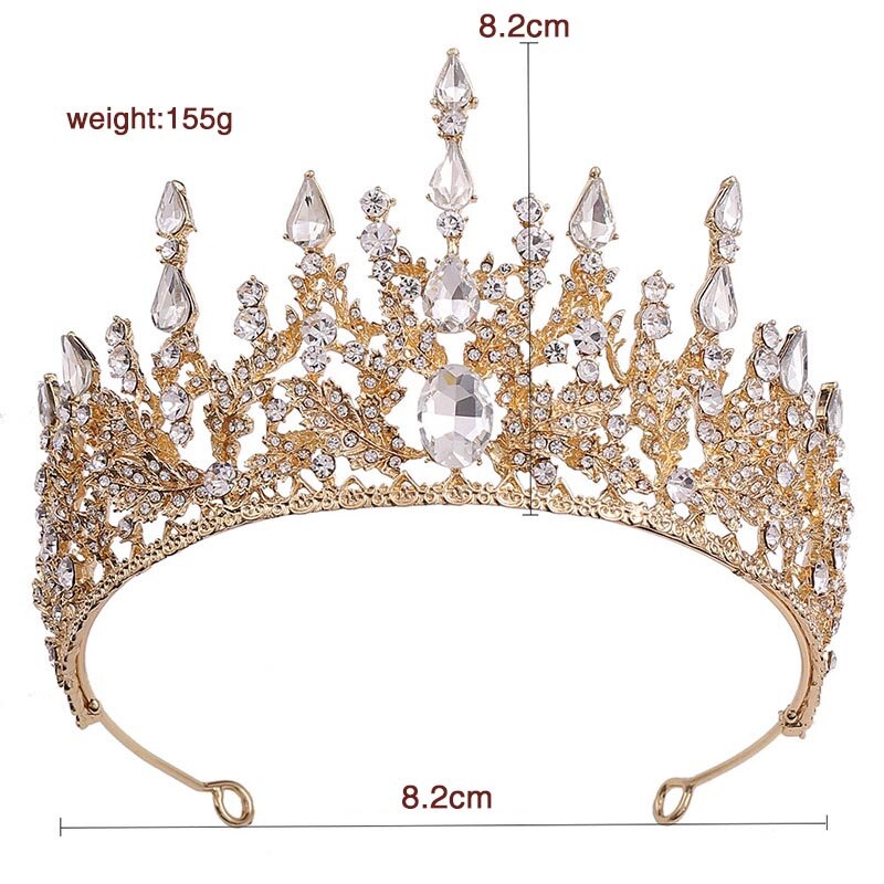 FORSEVEN Neue Vintage Barock Stirnbänder Kristall Tiaras Kronen Braut Noiva Kopfschmuck Braut Hochzeit Haar Schmuck für Frauen