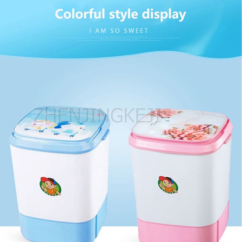 Small Mini Washing Machine Single bucket Semi-automatic With Spin Portable Home Personal Business Travel Underwear Shirt Washer