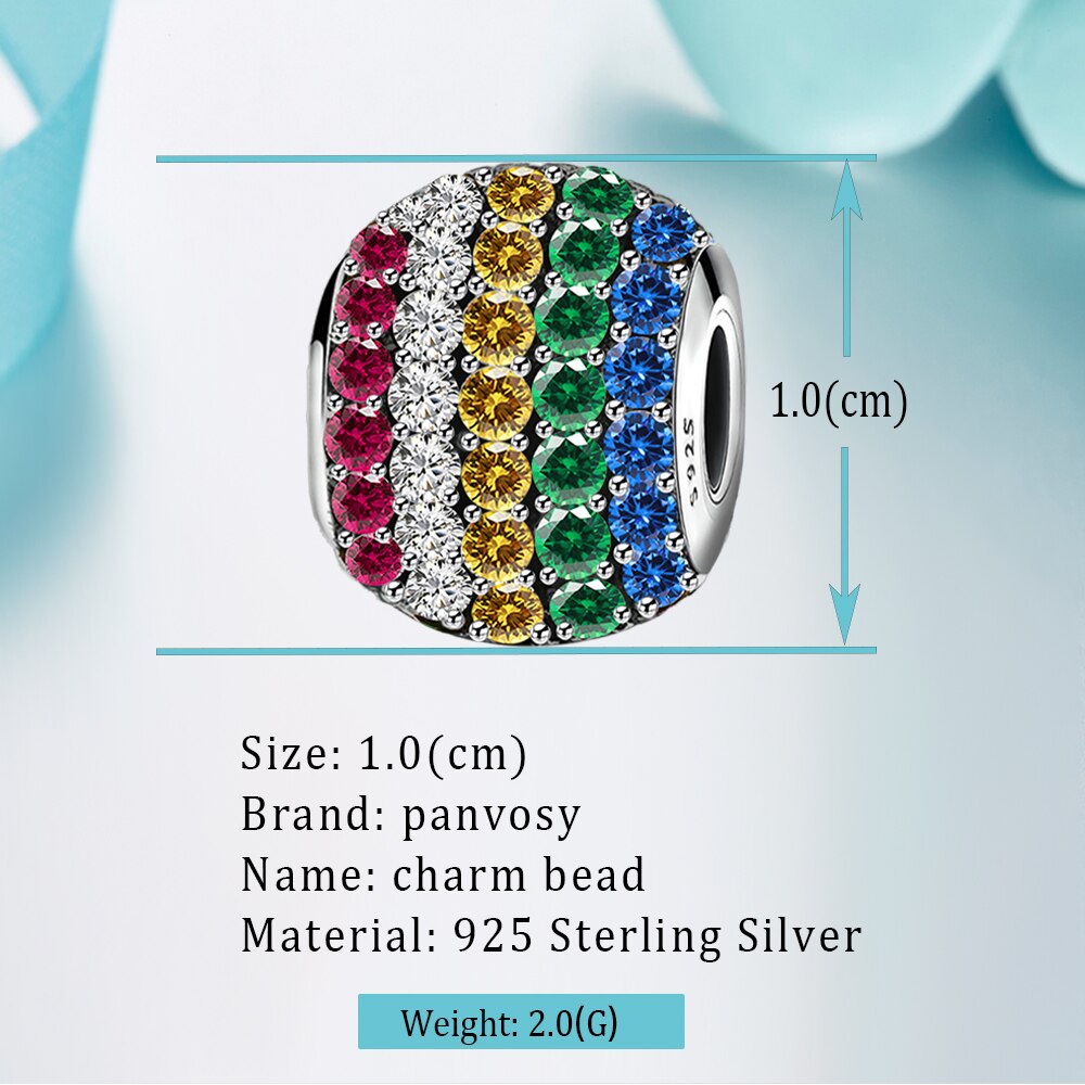 Summer 925 Sterling Silver CZ Bead DIY Fit Women Charms Silver 925 Original Bracelets Beads For Jewelry Making