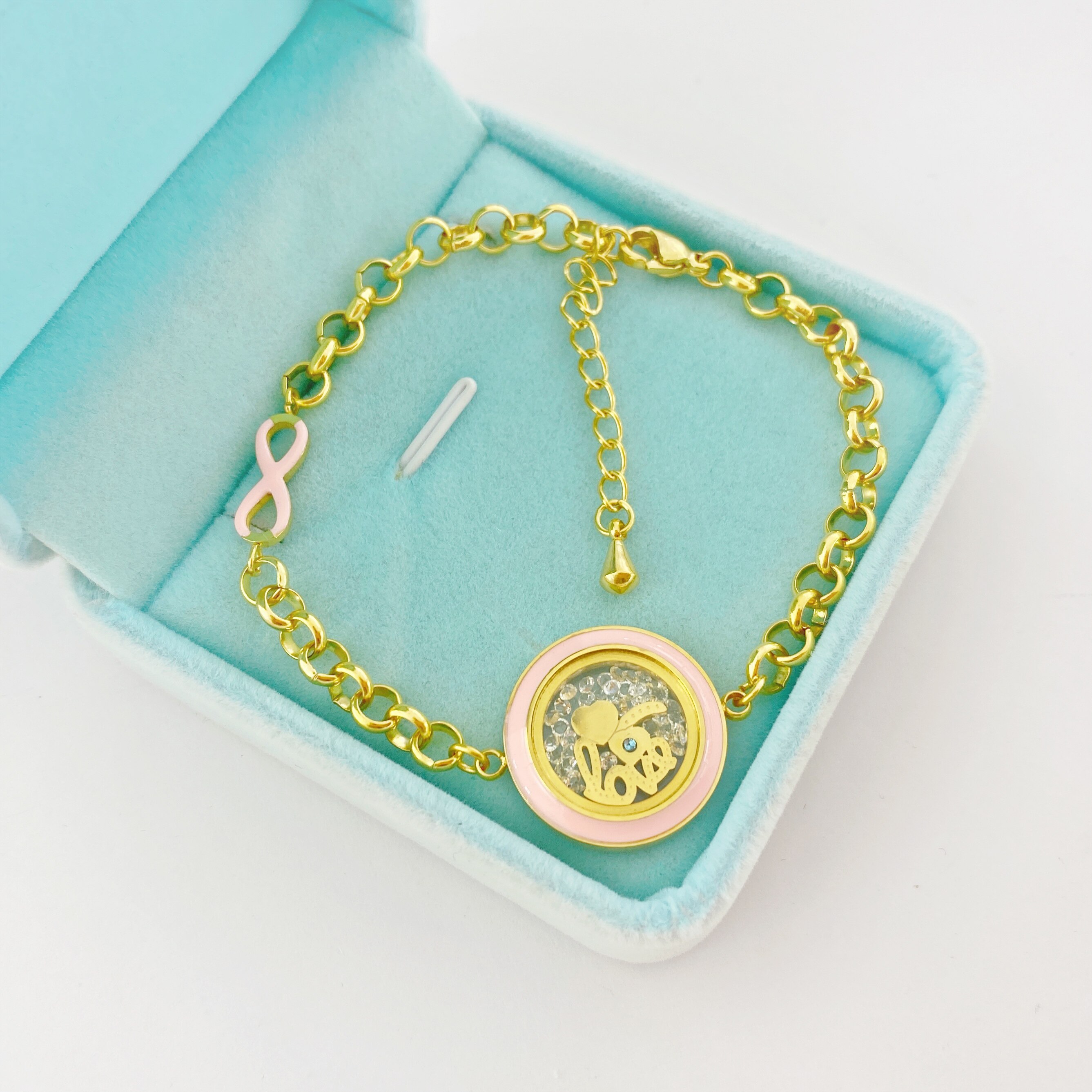 Gouden hartvormige liefdesarmbanden en armbanden voor vrouwen met eenvoudige schakelketting en pulseras-sieraden voor meisjesfeestjes