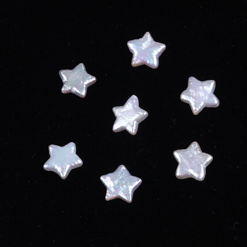 12mm White Star Shape Freshwater Pearls Loose Beads