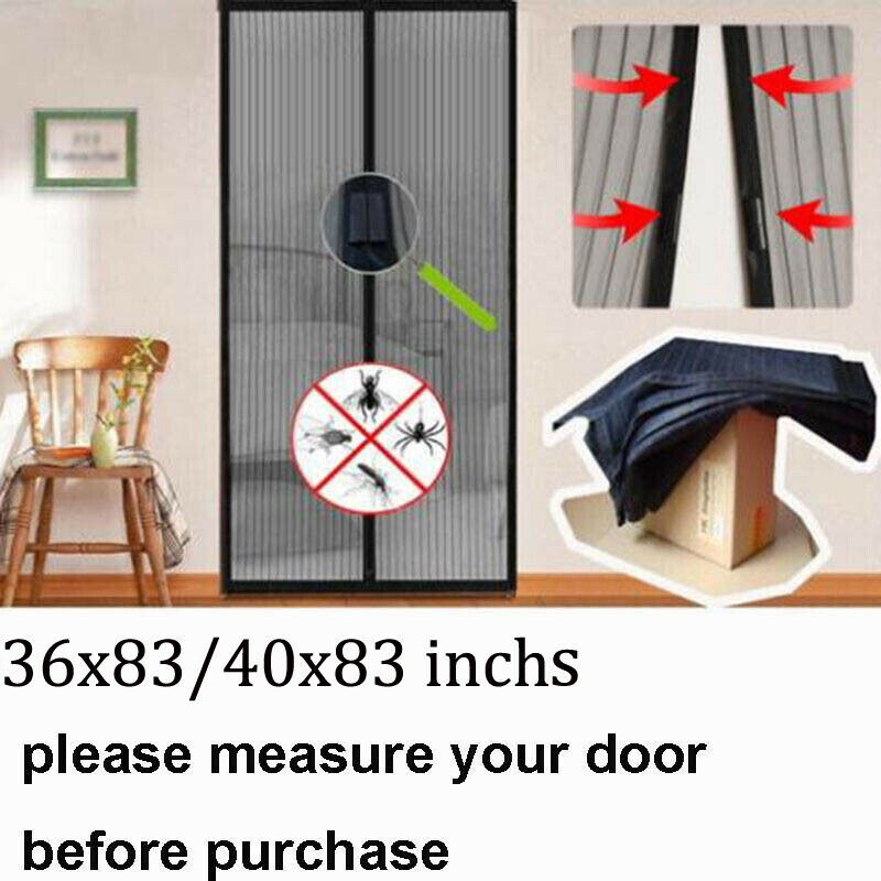2 størrelse sommer mesh net anti myg insekt flue bug gardin automatisk lukning dør skærm køkken gardin