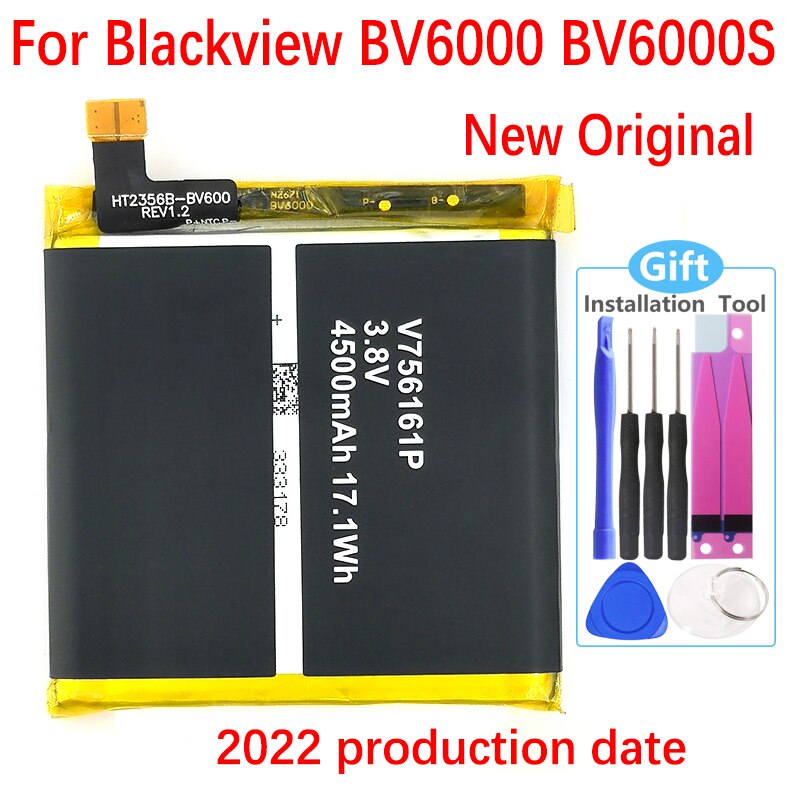 100%  originalakkus für das blackview  bv9000/ bv9000 pro  bv6000 bv6000s mobiltelefon (neueste produktionsversion)