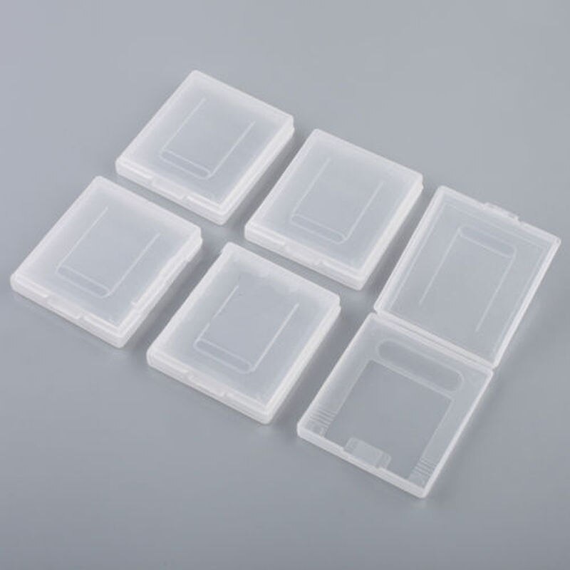 5Pcs Wit Plastic Game Card Case Game Cartridge Gevallen Dozen Voor Nintendo Gameboy Gbc 63*68mm