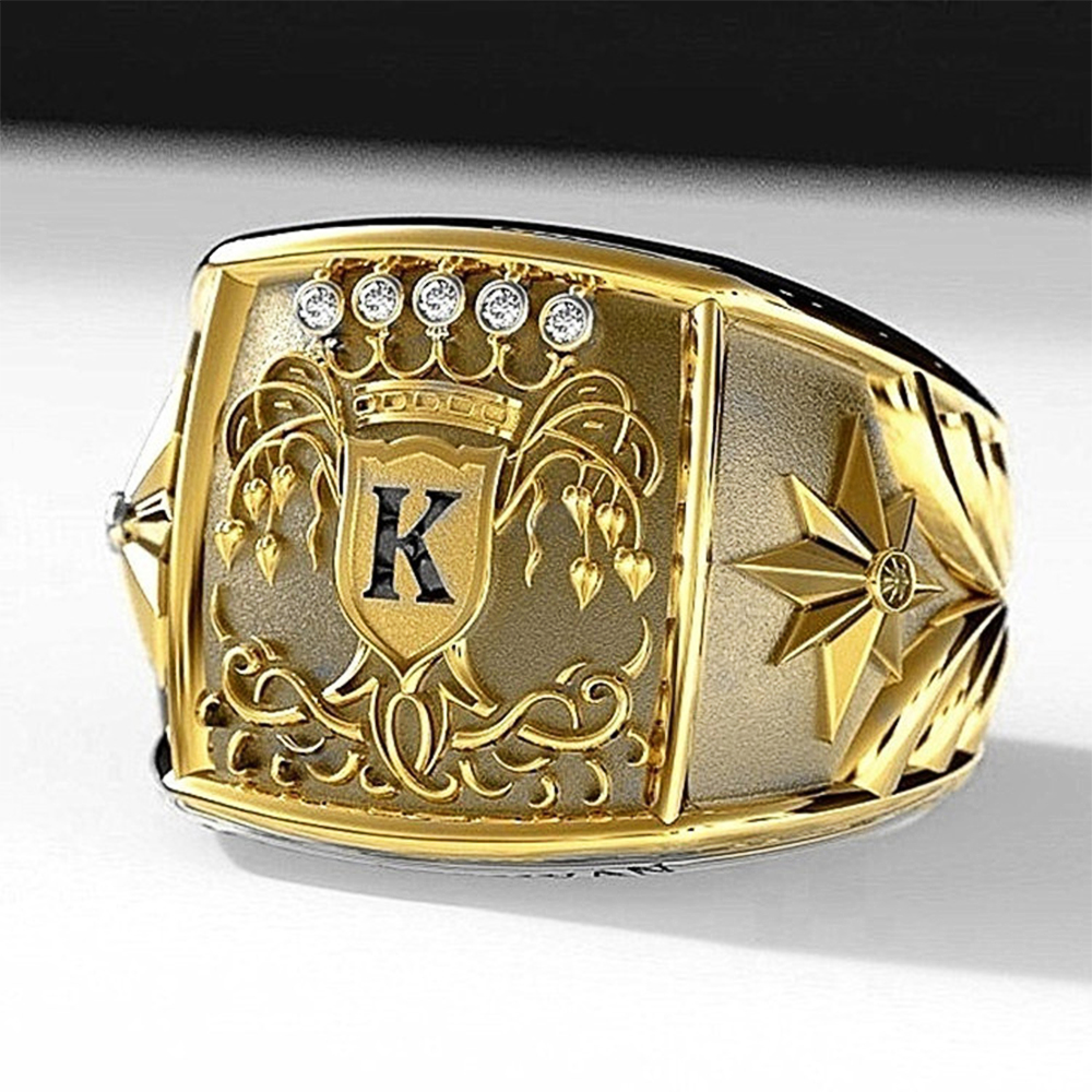 Huitan Gorgeous Men Finger Ring 8 Star Mans Delicate Wedding Engagement Party Men Rings Jewelry Size 5-12: 12