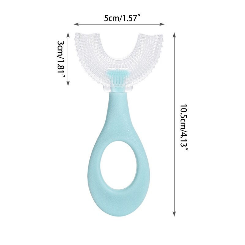 U-Shaped Toothbrush Manual Training Tooth Brush U Shape Portable Baby Silicone Toothbrush for Children Kids 2-6 Years