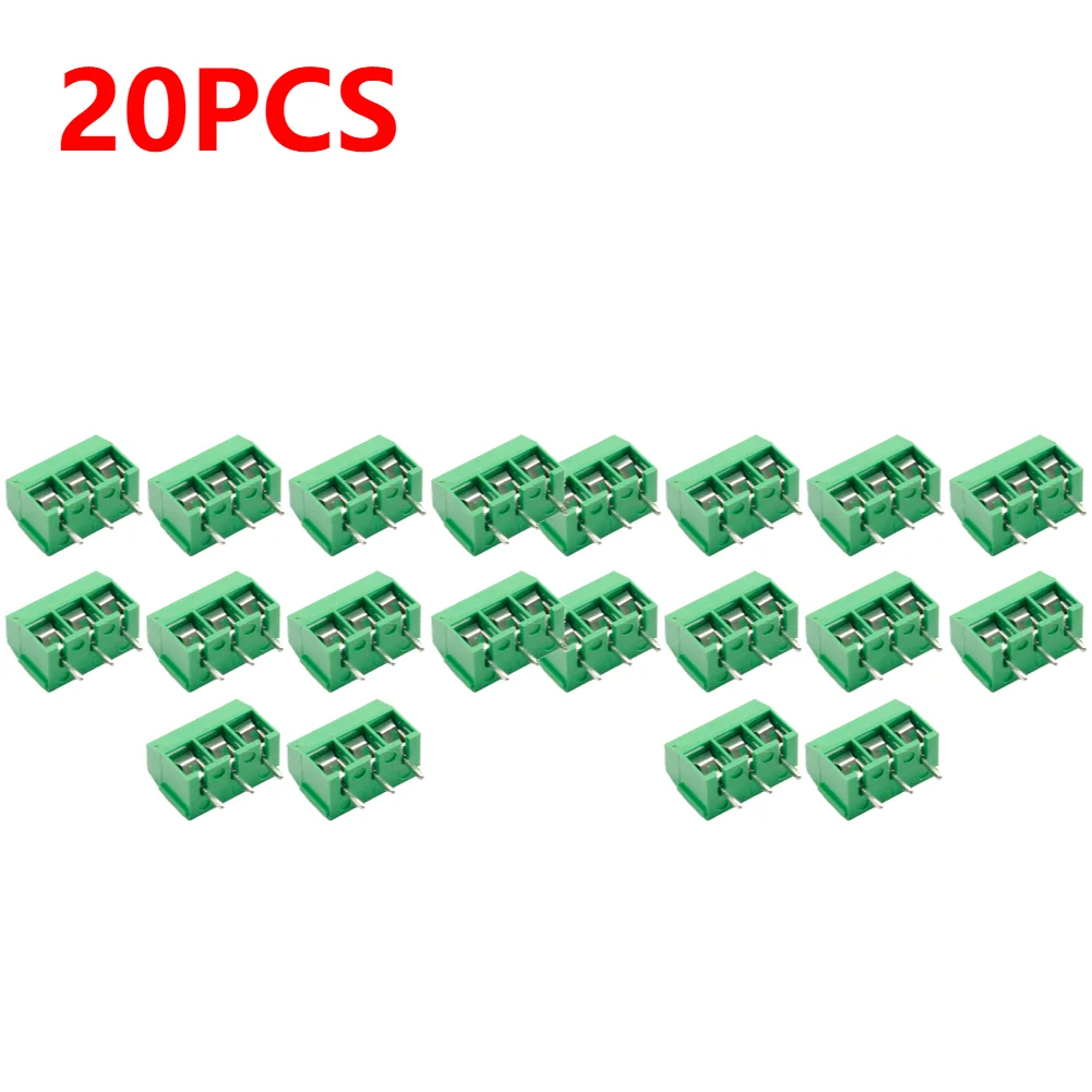 10-50Pcs PCB Mount Screw Terminal Block Connector Straight Pin 2P 3P KF301 Spliced Screw Terminals Block Connector for Arduino: Brown