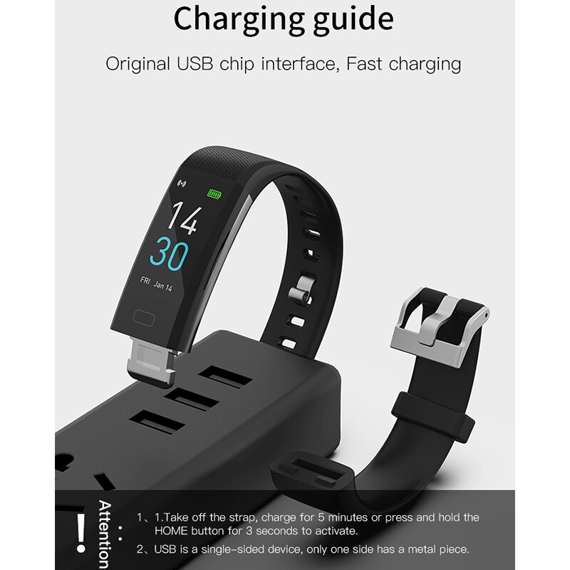 Smart Armband S5 2,0 Schrittzähler Blutdruck Herz Rate Monitor Fitness Tracker Smart Uhr Armband Wasserdichte Erwachsene Kinder