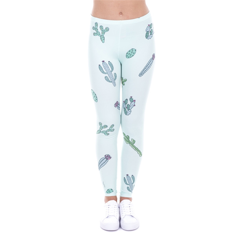 Trendy Digital Print Elastische Workout Leggings Push Up Vrouwen Casual Skinny Sporting Fitness Leggings Broek Broek