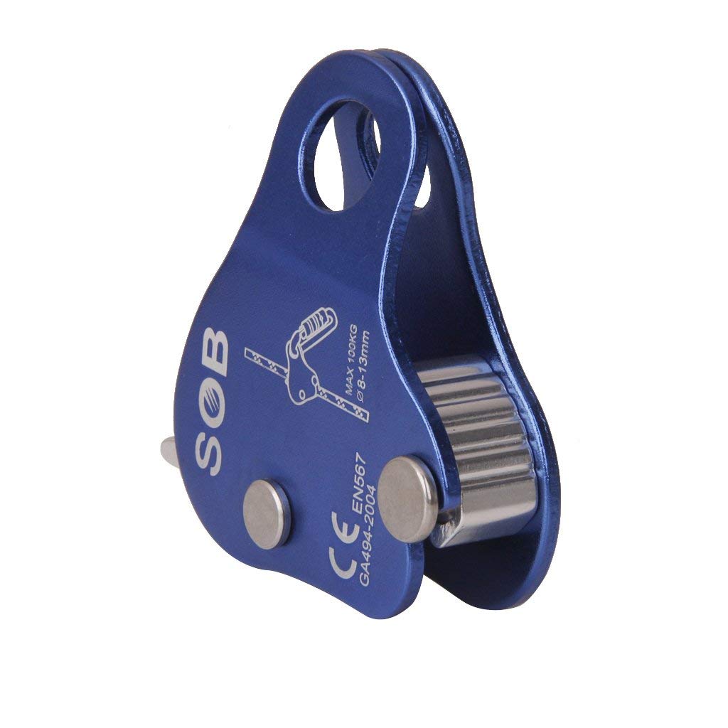 7 x 7.7 cm 24 kN Pulley Aluminum Climbing Rope Blocker Grab Climbing Rope For Outdoor Climbing/Mountaineering etc