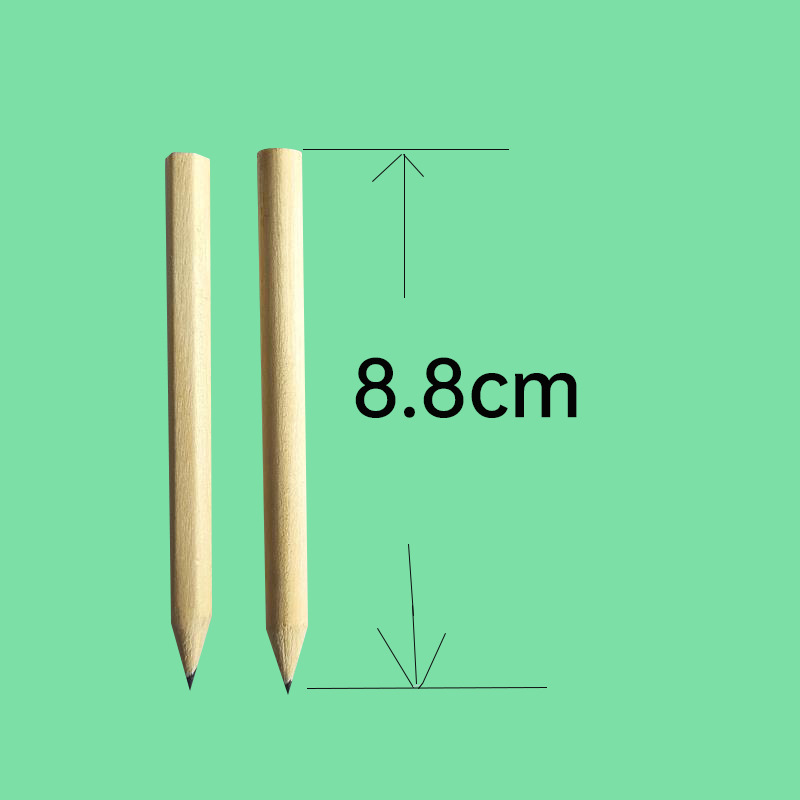 20 piezas Mini lápiz de madera corto, lápices de dibujo negros simples, papelería de escritura para volver a la escuela