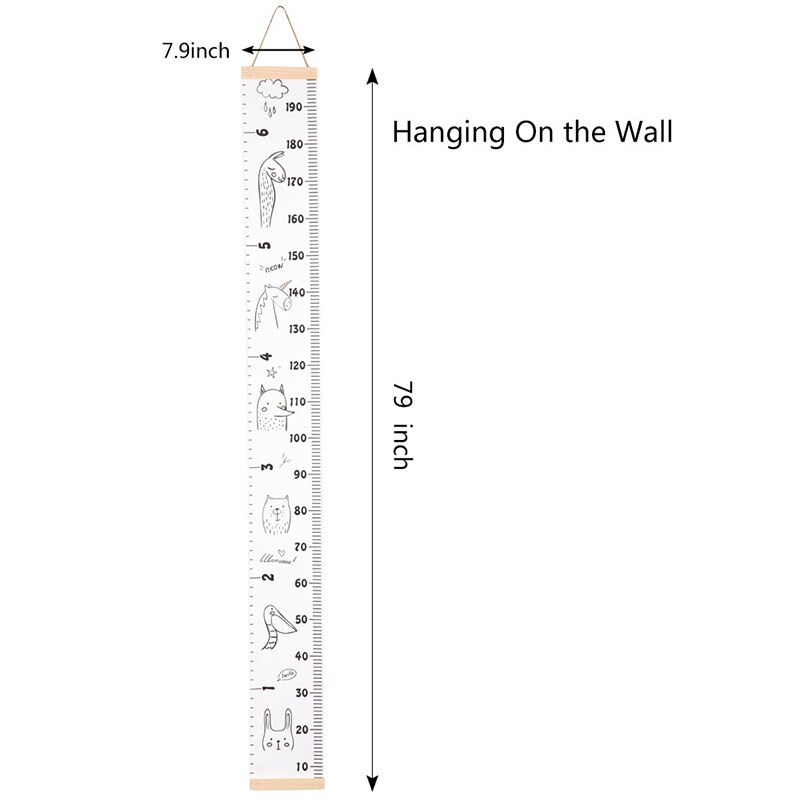 Baby Child Kids Height Ruler Growth Size Chart Height Measure Ruler Wall Sticker For Room Home Decoration INS