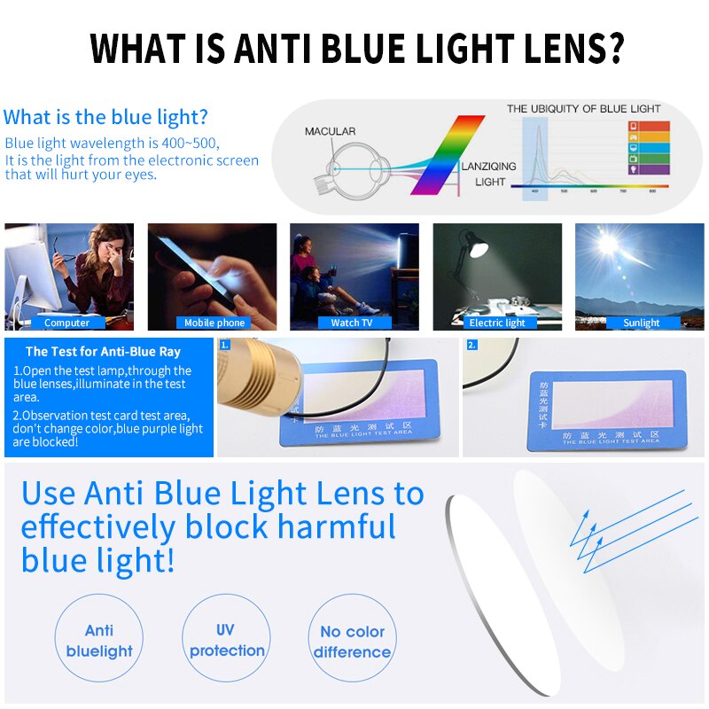 Blue Light Filter Glasses Anti Radiation Plain Eyeglasses Square Frames High Clear Lenses Anti Blue Ray Computer Spectacles 005