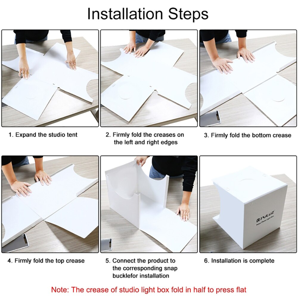 20cm Mini Photography Table Top Light Box Portable Photo Studio Shooting Tent Folding 23*23*1.5cm (Fold) Multicolor backdrops