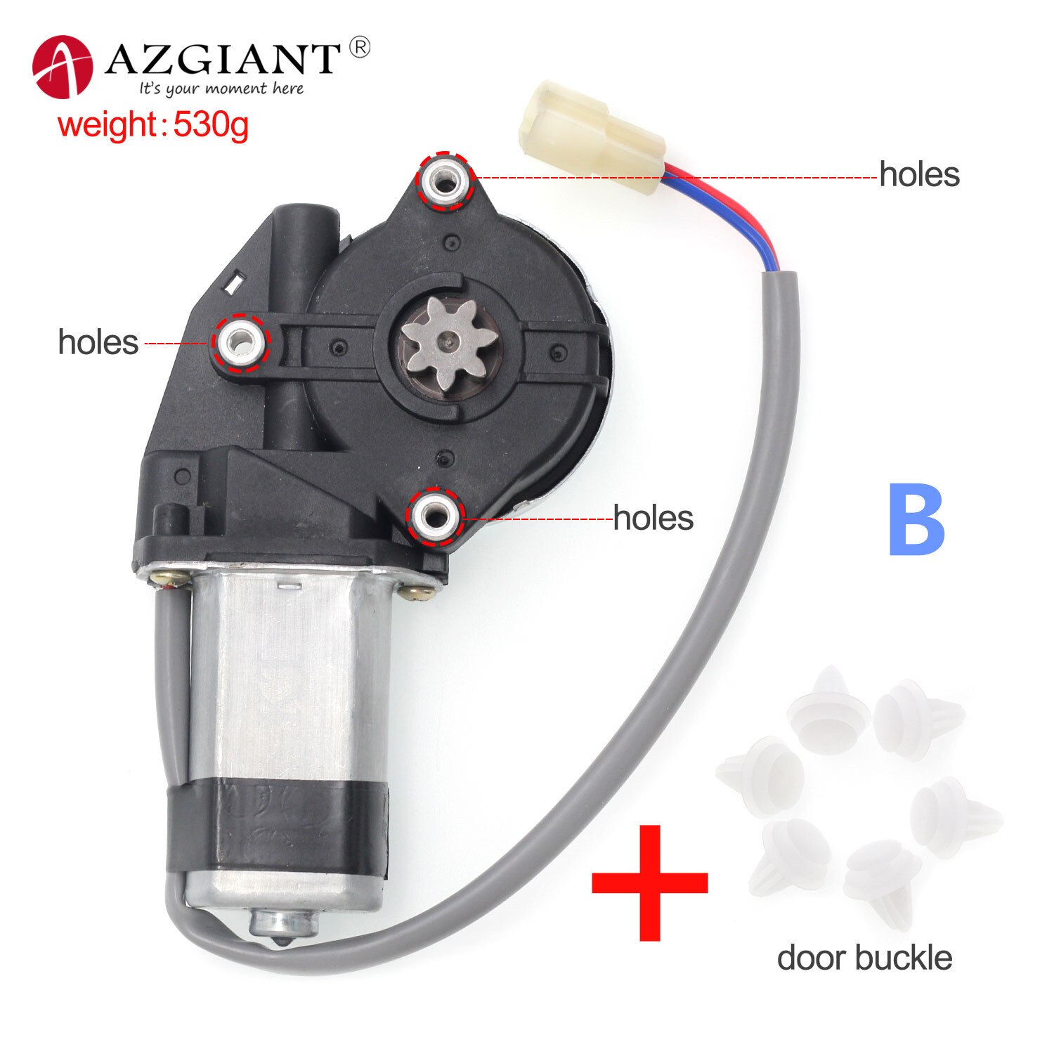Azgiant 12v elektrisk bilvinduesløftermotor til toyota starlet landcruiser elruder motorregulator: 3 hul 7 tænder r