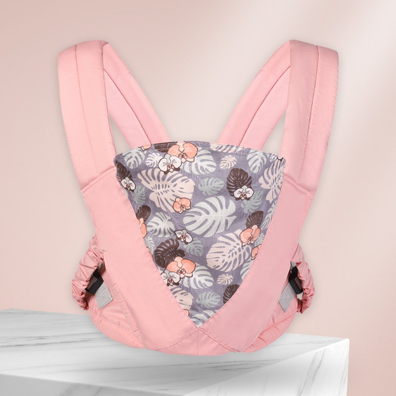 Baby carrier with shoulders and front holding baby carrier towel