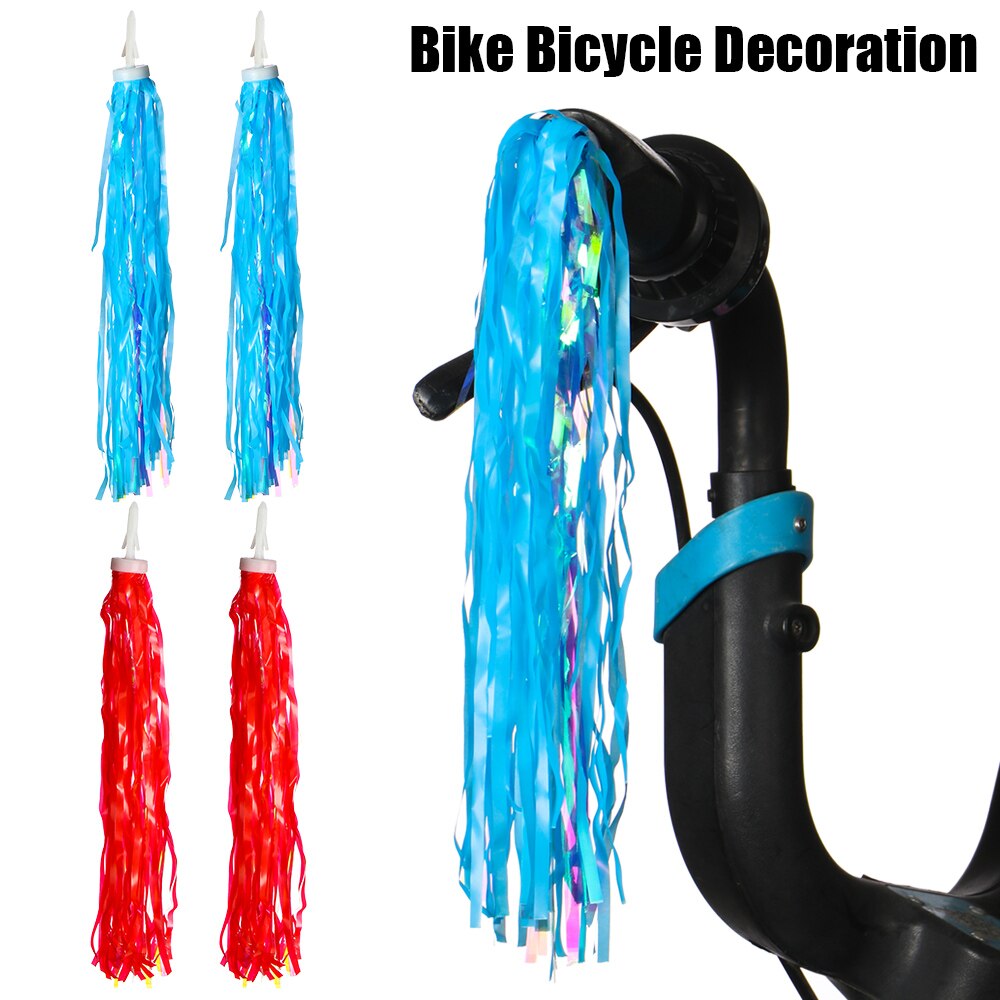 2Pcs 14cm Colorful Bike Cycling Tricycle Handlebar Tassels Kids Streamers Tassel Outdoor Sports Bike Decoration Accessories