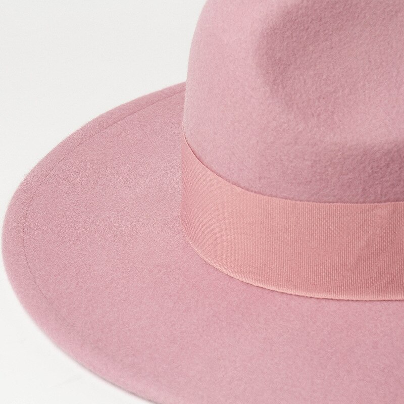 Uspop Vrouwen Wol Hoed Geweven Wol Fedora Hoed Casual Mode Multi-color Lint Wol Jazz Hoeden
