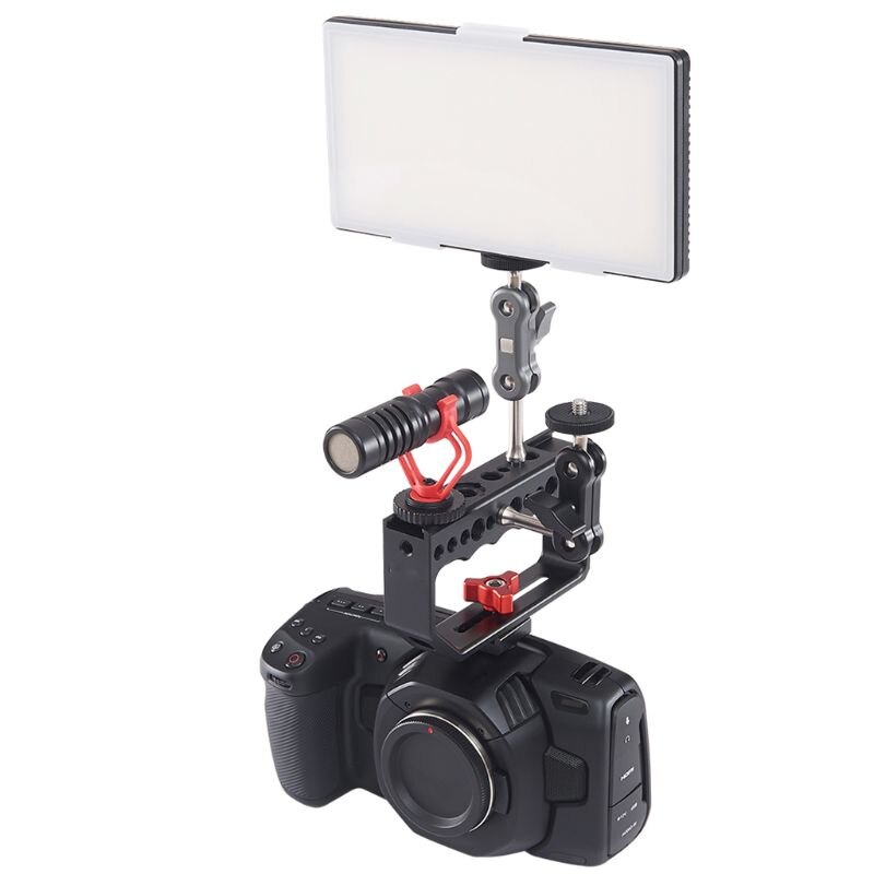 Camera Grip 1/4 Inch Schroef Gaten Video Stabiliserende Rig Voor Camera Kooi Monitor