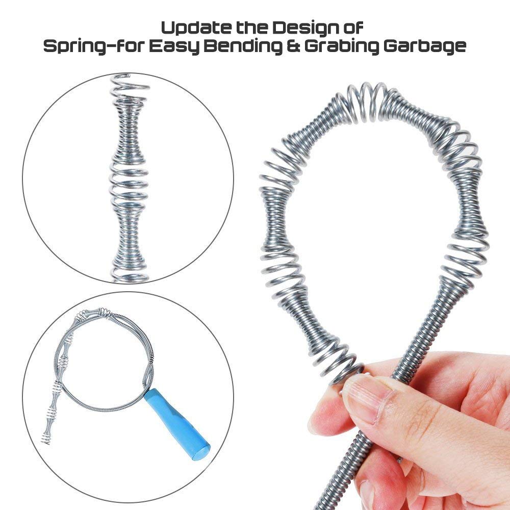 3- pack afvoerontstopper, metalen afvoerboor, ontstoppingsgereedschap voor badkuipen, gootstenen, toiletten, riolen en keukens.