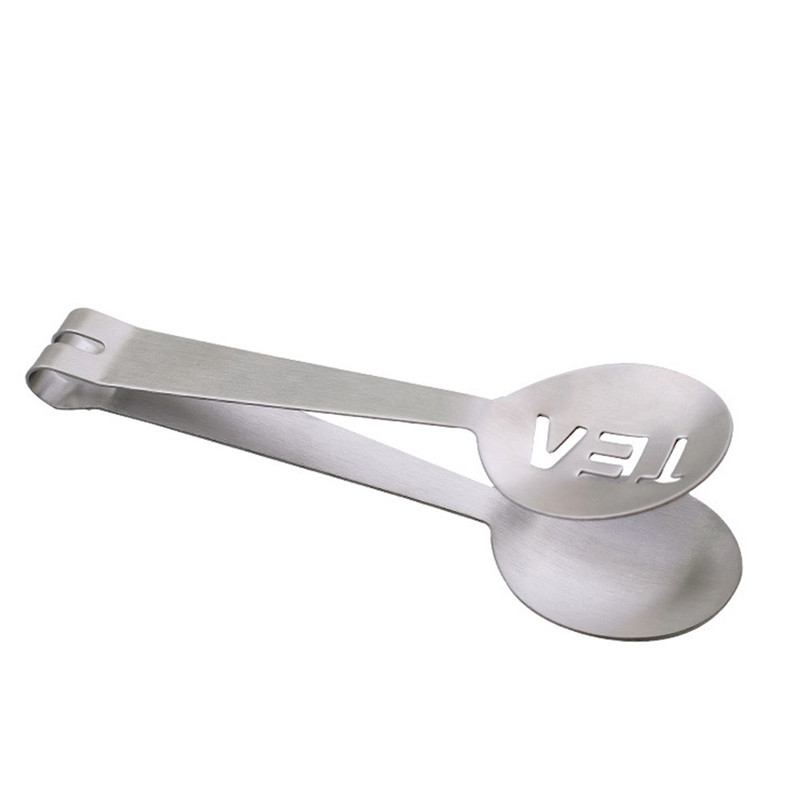 1Pcs Stainless Steel Tea Bag Clip Resistant Teabag Food Set Clip Stainless Steel Tea Bag Tong Squeezer #4A9: Default Title