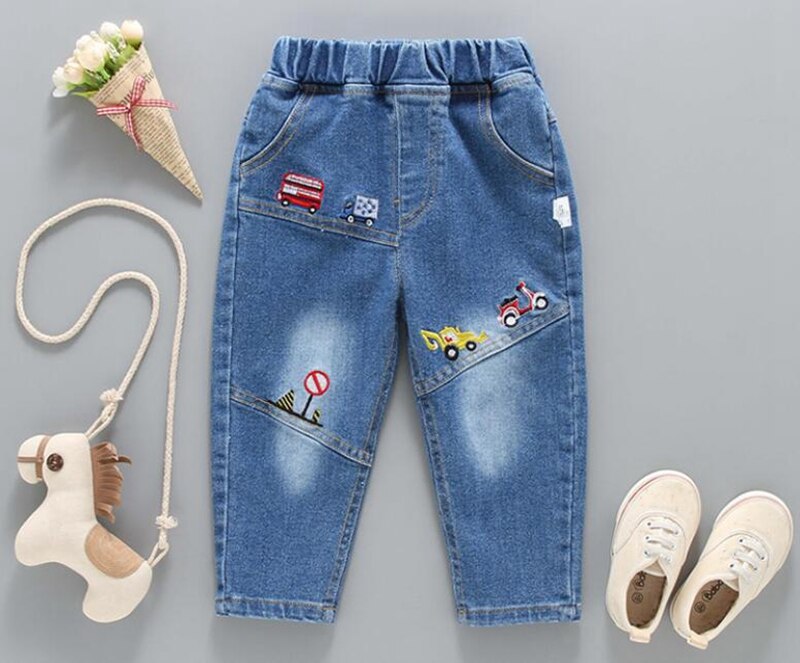CROAL CHERIE Spring Car bambini bambini ragazzi Jeans pantaloni in Denim per adolescenti ragazze Jeans per bambini abbigliamento per bambini Jeans di moda