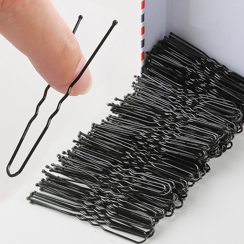 Preto Invisível Bobby Pin, uma linha de grampos de cabelo, Headwear descartável, Metal Waved Hairpins, BB presilhas, Headwear Hairgrips, 30 pcs, 180pcs