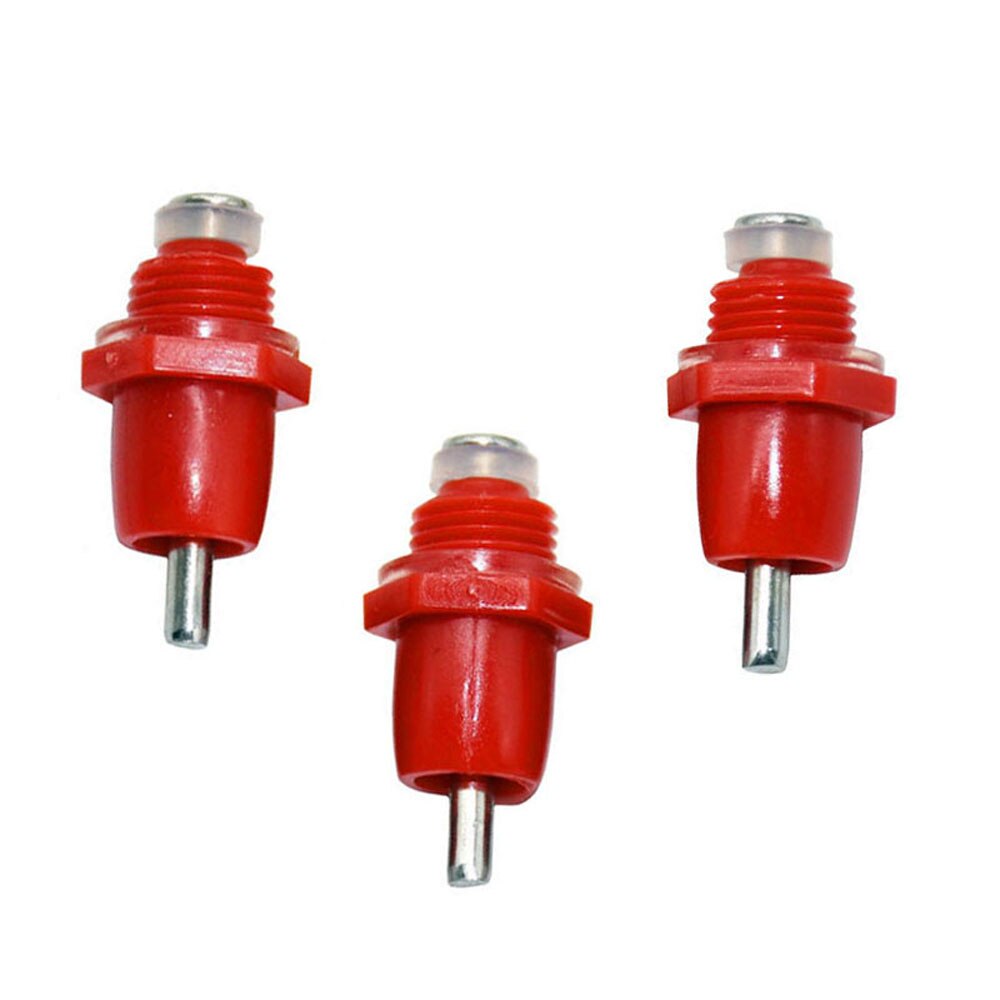 10-30 Pcs Poultry Chicken Nipple Drinker Drinking Fountain Red Spring Type Mouth Water Poultry Farming Feeding Equipment