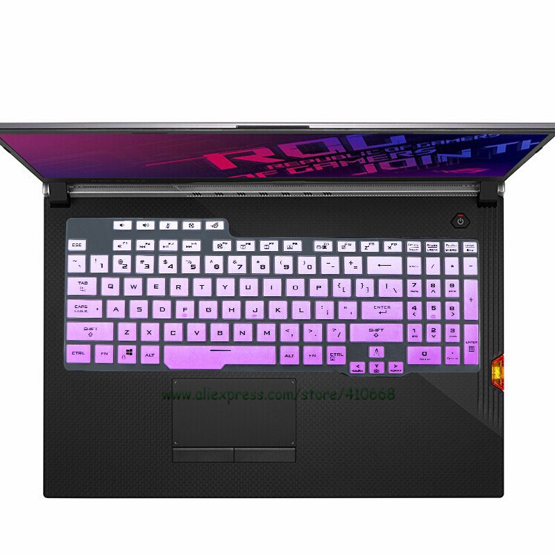 For ASUS ROG Strix G G731GV G731GW G731GT G731GU G 731 GW GT GU 17.3 inch Gaming Laptop Keyboard Cover Skin Protector guard: Gradient purple