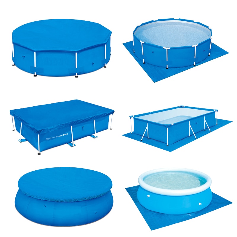 1 Pc Large Size Swimming Pool Square Round Ground Cloth Cover Dustproof Floor Cloth Mat Cover For Outdoor Villa Garden Pool