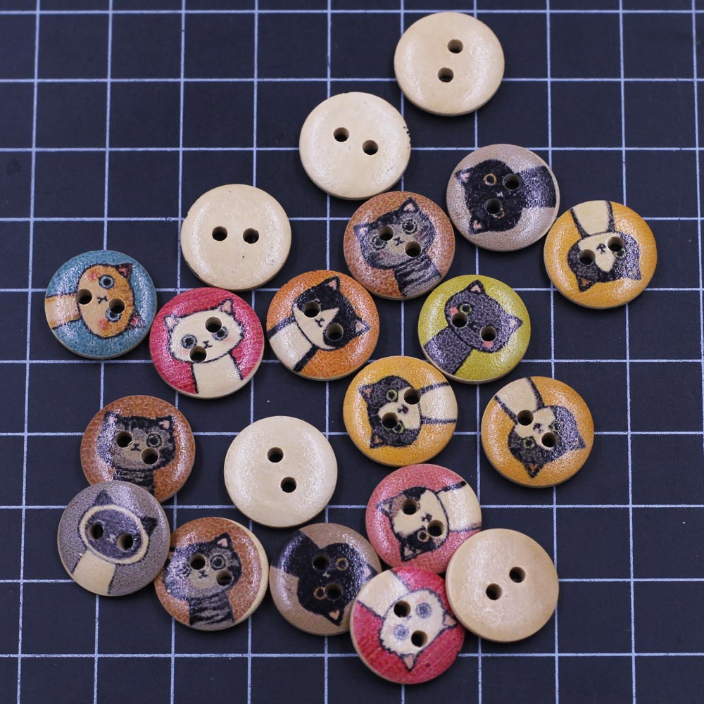 Chenkou Craft 20 stks Big Size 40mm 1 1/2 Ronde Houten Knopen 4 Gaten Craft Naaiende Knop (Bruin Chenkou Craft 20 stks Big Size 40mm 1 1/2 Ronde Houten Knopen 4 Gaten Craft Naaiende Knop (Bruin