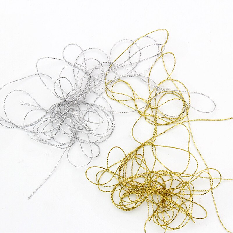 20M 1Mm Red Gold Cord Thread String Ribbon Line For Trademark Jewelry Bracelet Twine Tag Tassel Making Wedding Crafts