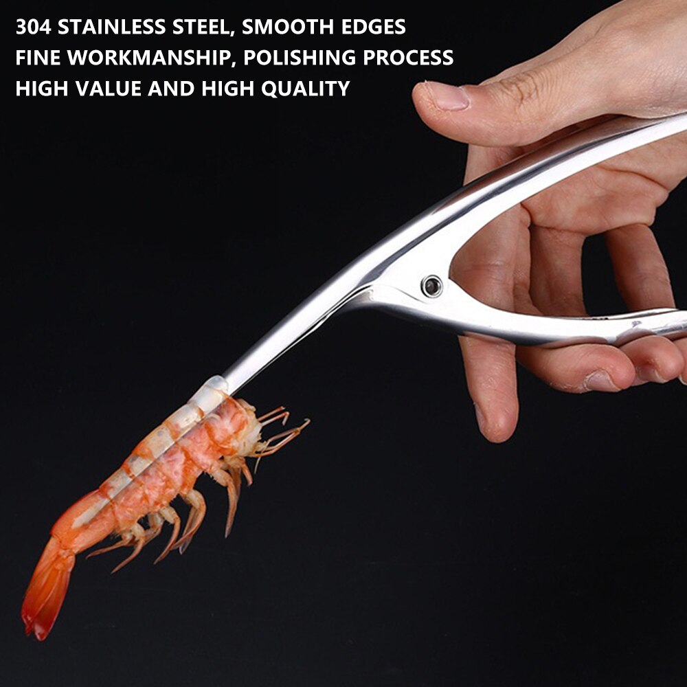 304 acier inoxydable Smart crevette Peeling pince cuisine Restaurant facile peler crevettes pince ménagère appareils à main outil