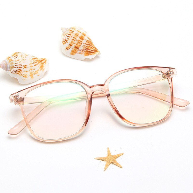 Woman Round Plain Decorative Glasses Clear Lens Eyeglasses Frame Clear Lens Sun Glasses College Style