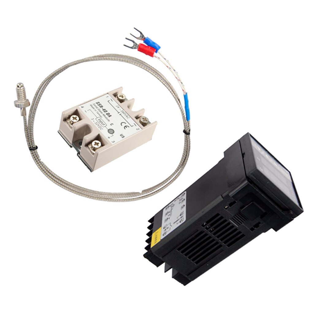 perfeclan REX-C100 Digital Thermostat LCD PID Temperature Controller Set