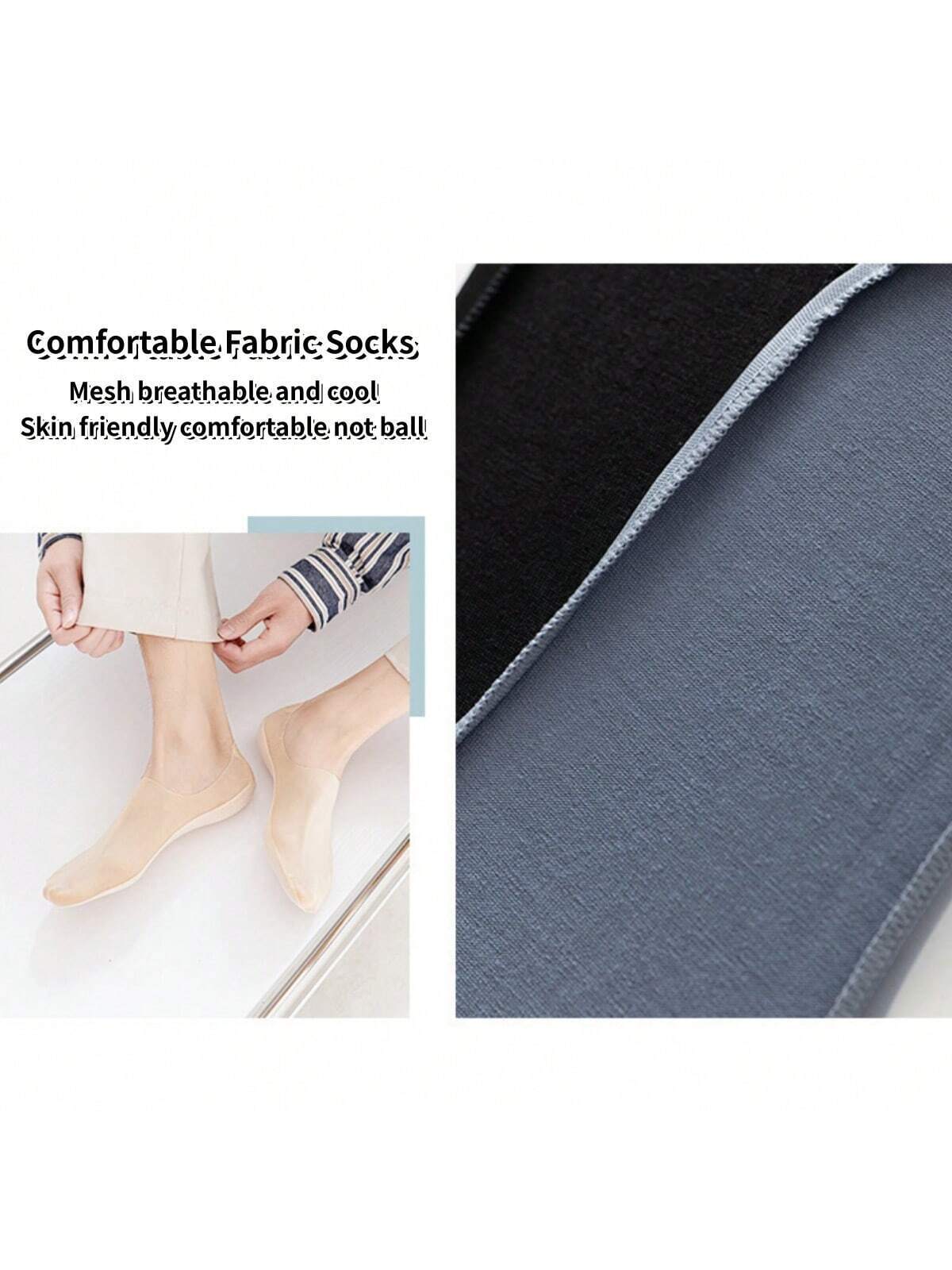 1 Paar Sommersocken für Herren, antibakterielle und geruchshemmende Socken, dünne, lässige Herrensocken aus Gittergewebe, atmungsaktive und bequeme Socken mit