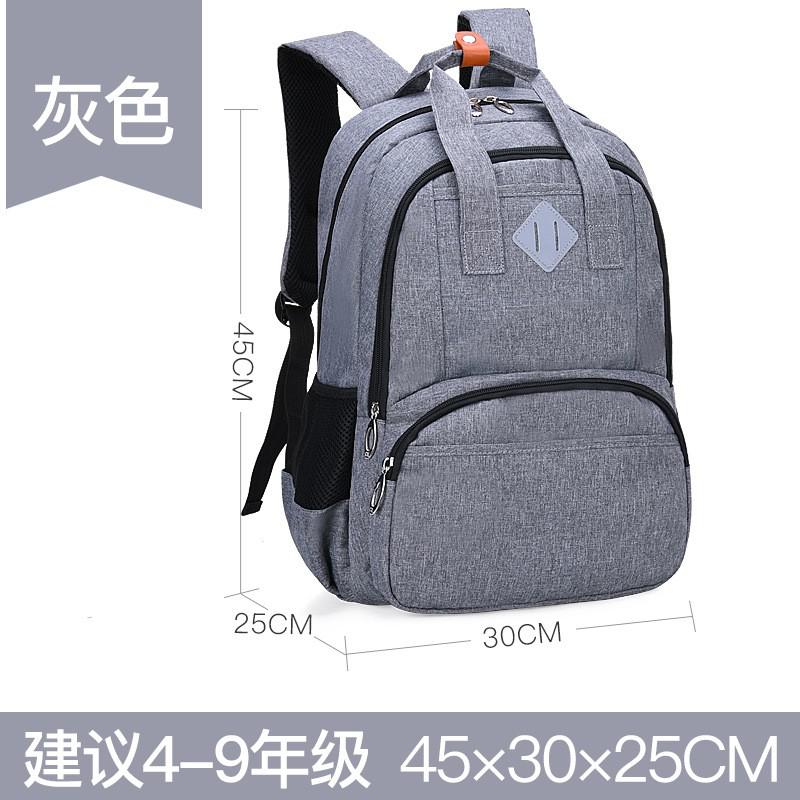 Large Men Backpack Children Student School Backpack School Bags for Teen Boys Kids Canvas Male Backpack Child Schoolbag: Gray