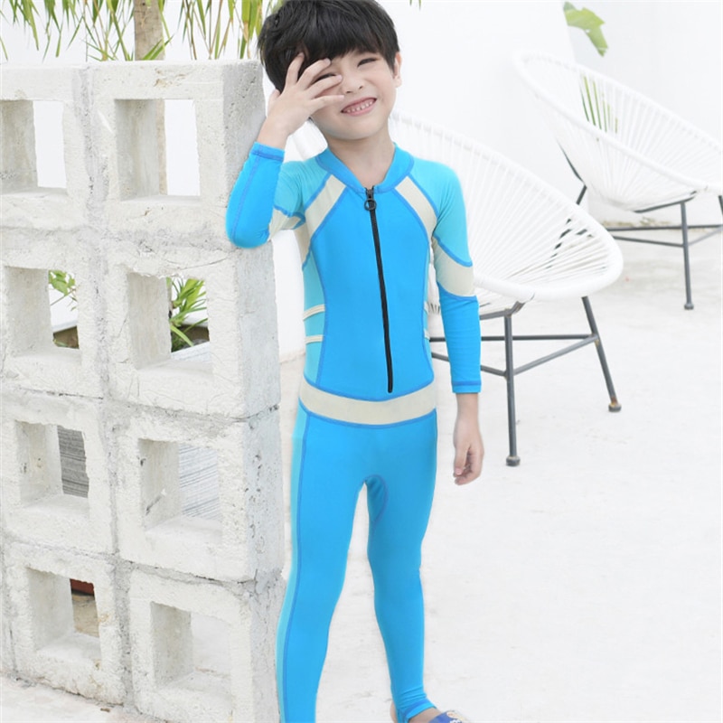 MEIYIER Korean style girl swimming suit kids one piece swimwear full body UV protection long sleeve swimsuit baby 2-12 year